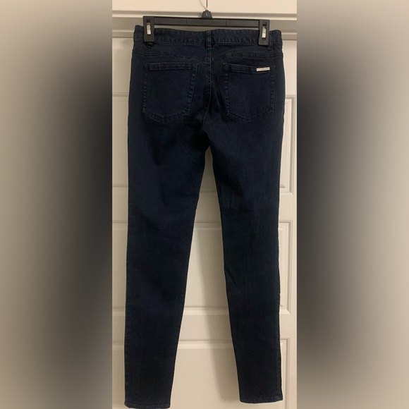 MICHAEL KORS Women's Dark Indigo Blue Wash Street Style Stretch Skinny Jeans 4‎ - Picture 3 of 5